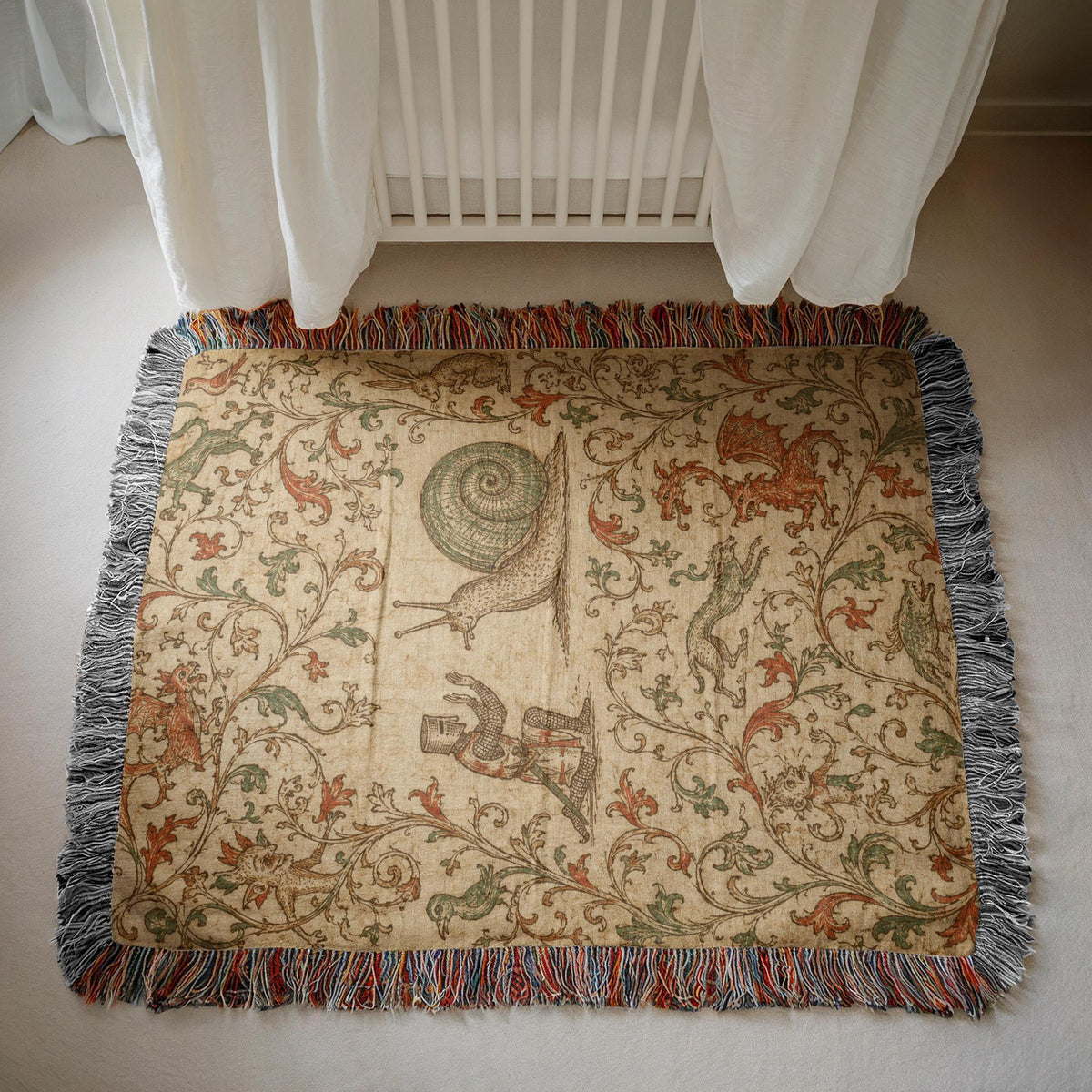 Medieval Snail Woven Blanket