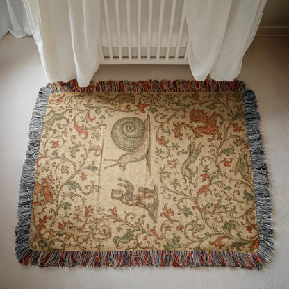 Medieval Snail Woven Blanket