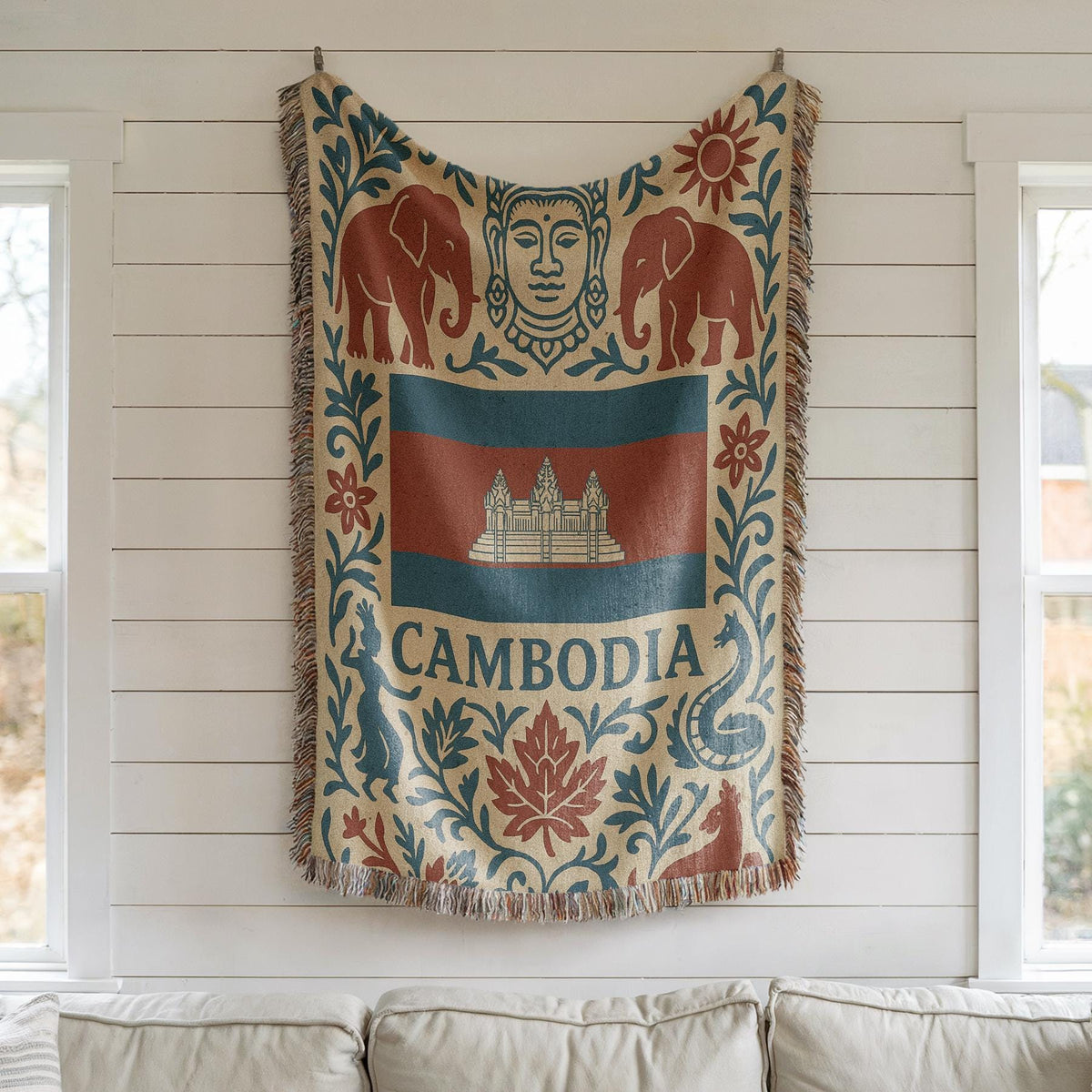 Cambodia Woven Blanket