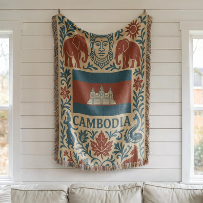 Cambodia Woven Blanket