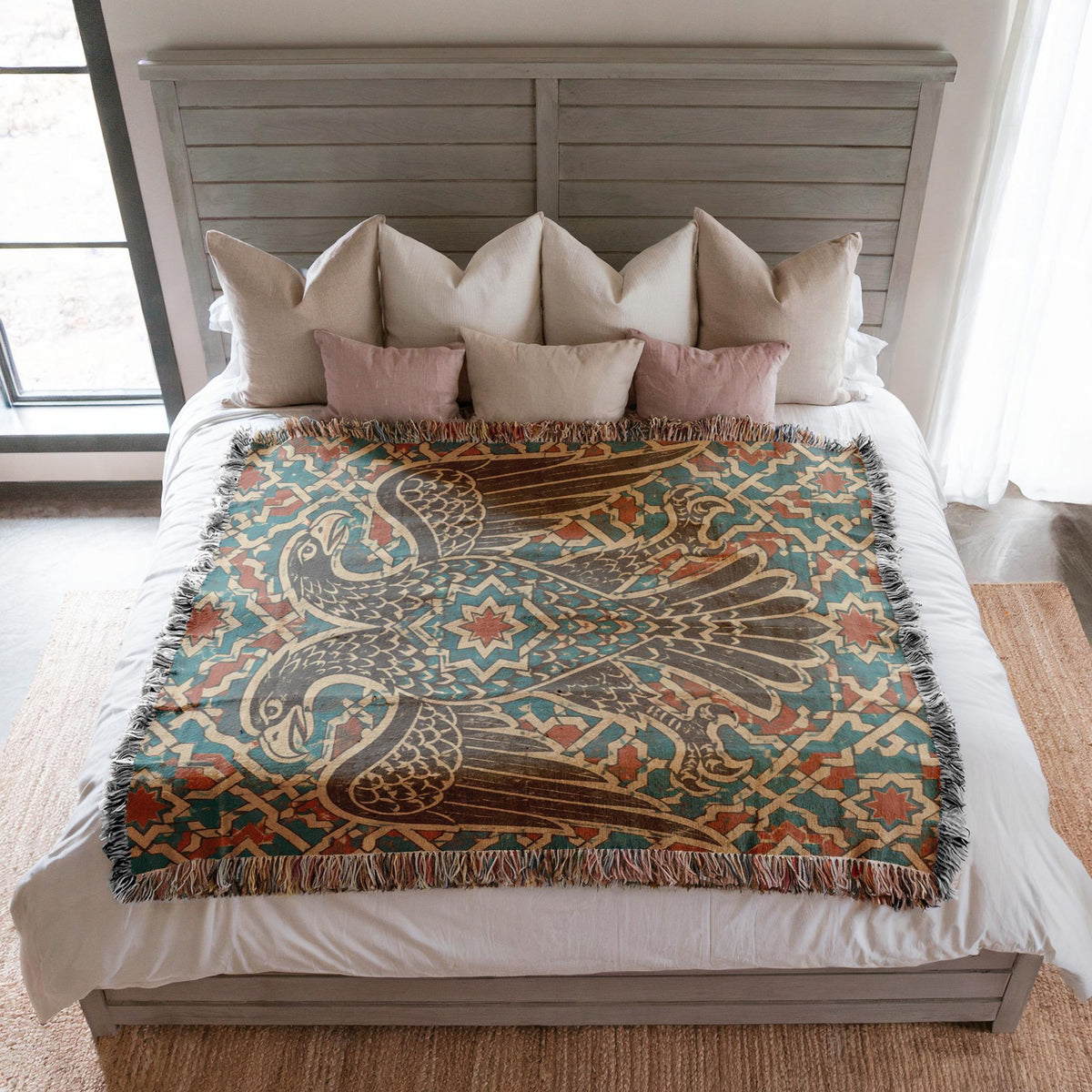 Double Headed Eagle Woven Blanket