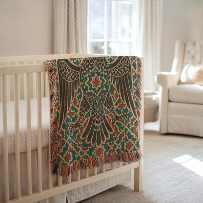 Double Headed Eagle Woven Blanket