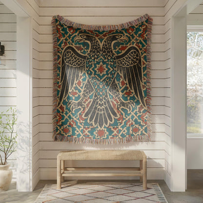 Double Headed Eagle Woven Blanket