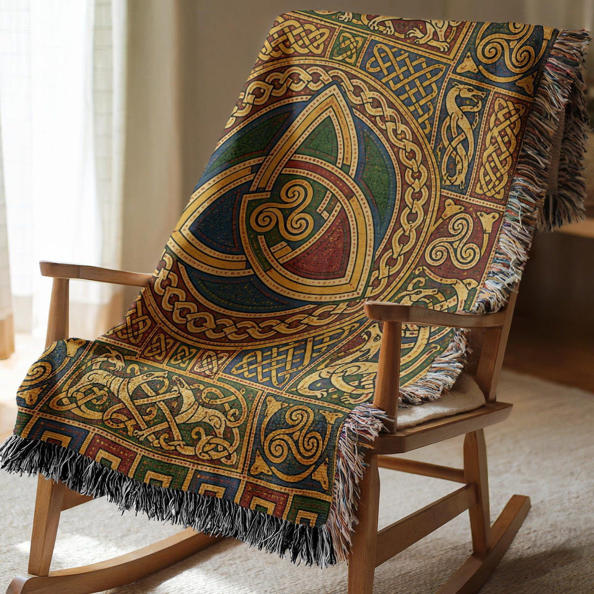Celtic Triquetra Woven Blanket