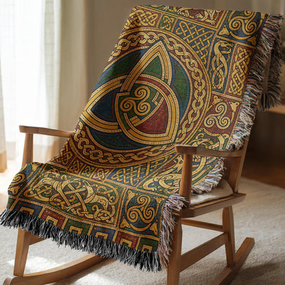 Celtic Triquetra Woven Blanket