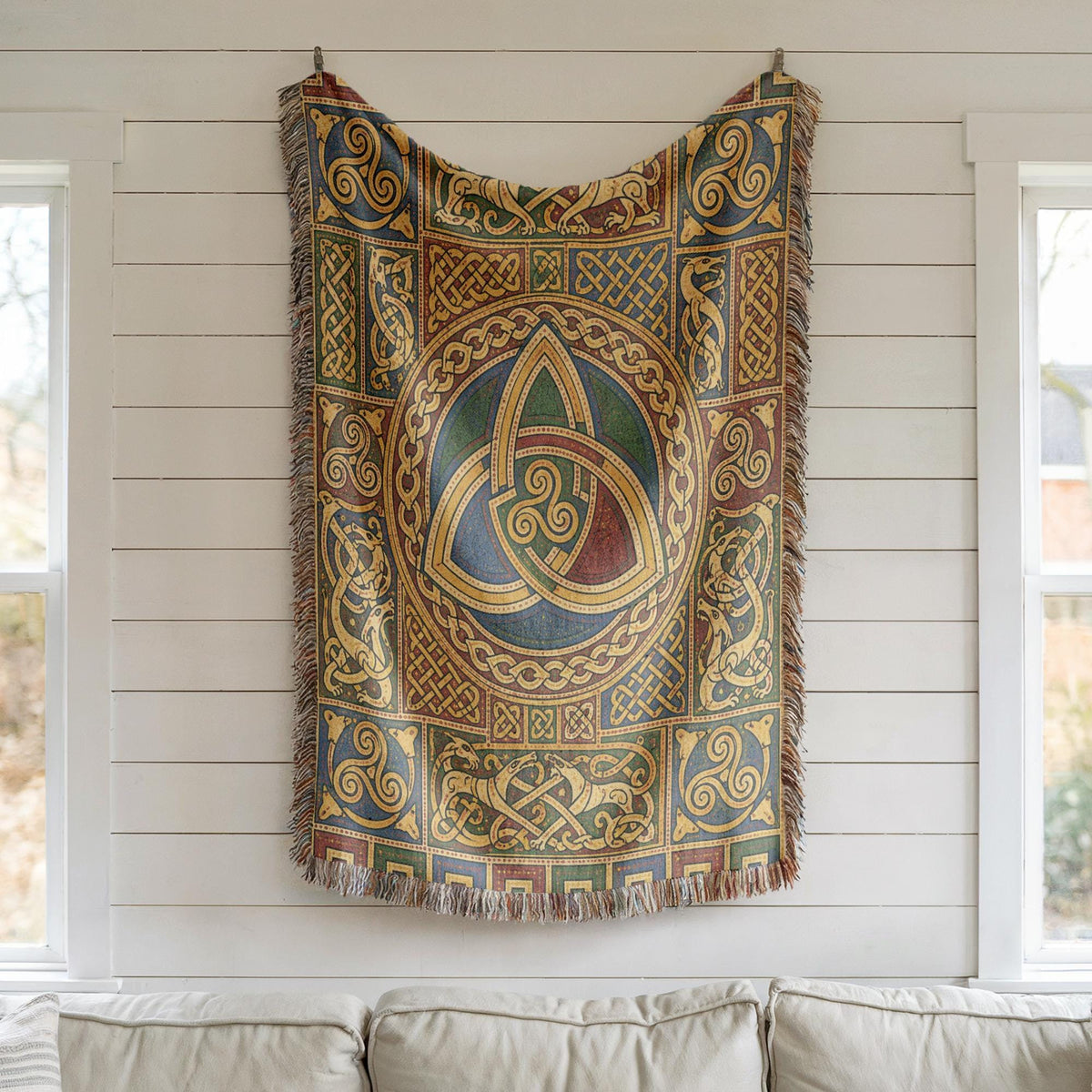 Celtic Triquetra Woven Blanket
