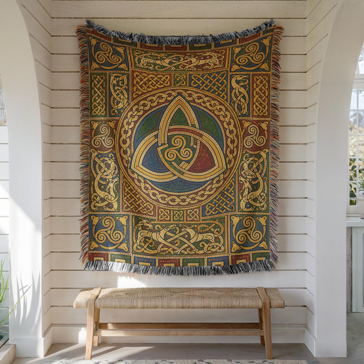 Celtic Triquetra Woven Blanket