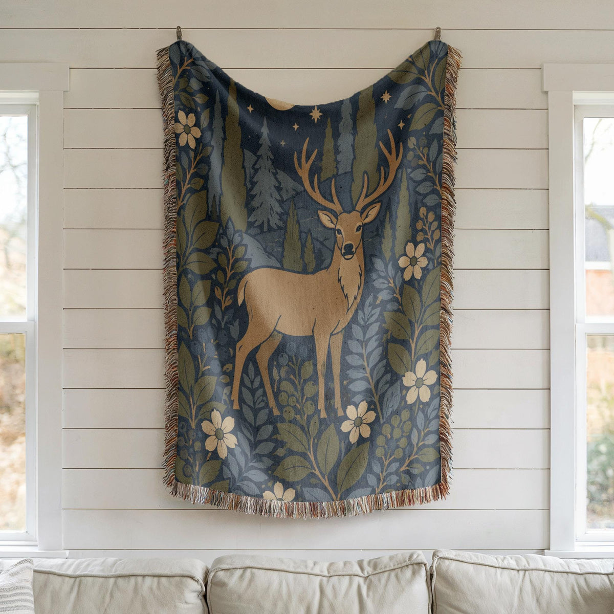 Deer Woven Blanket