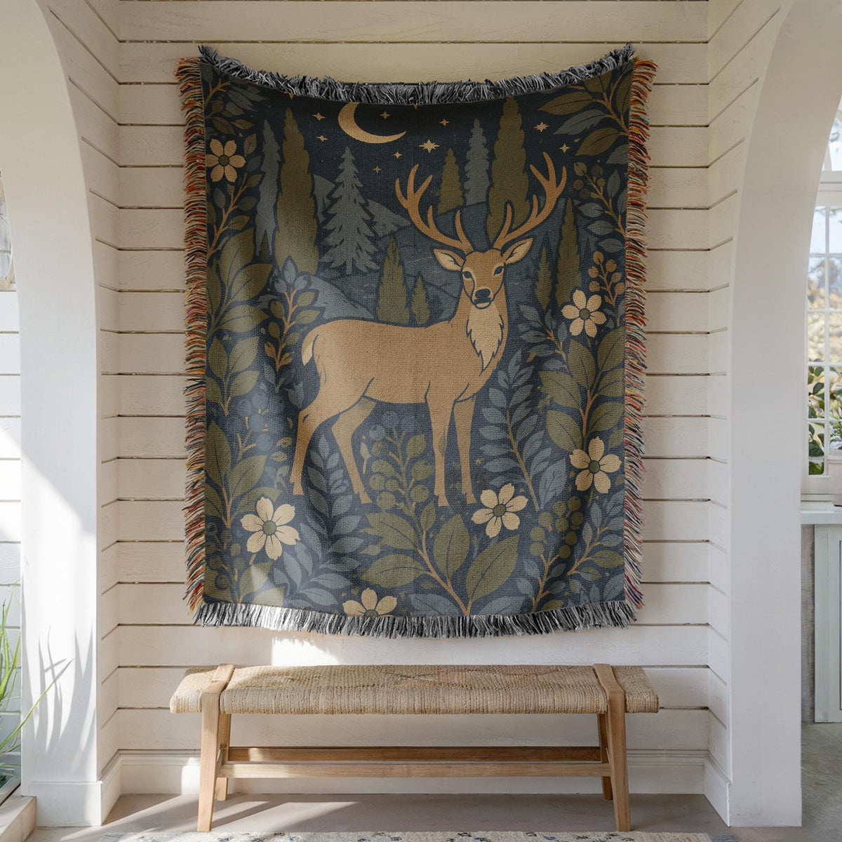 Deer Woven Blanket