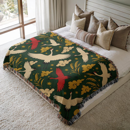 Crane Woven Blanket