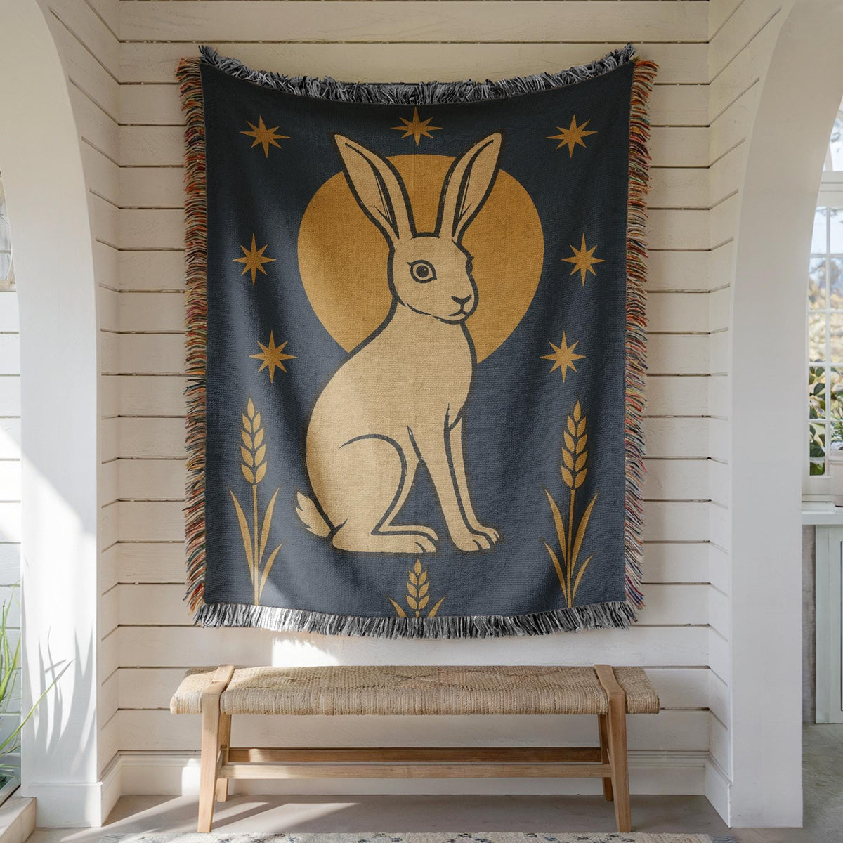 Rabbit Woven Blanket