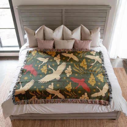 Crane Woven Blanket