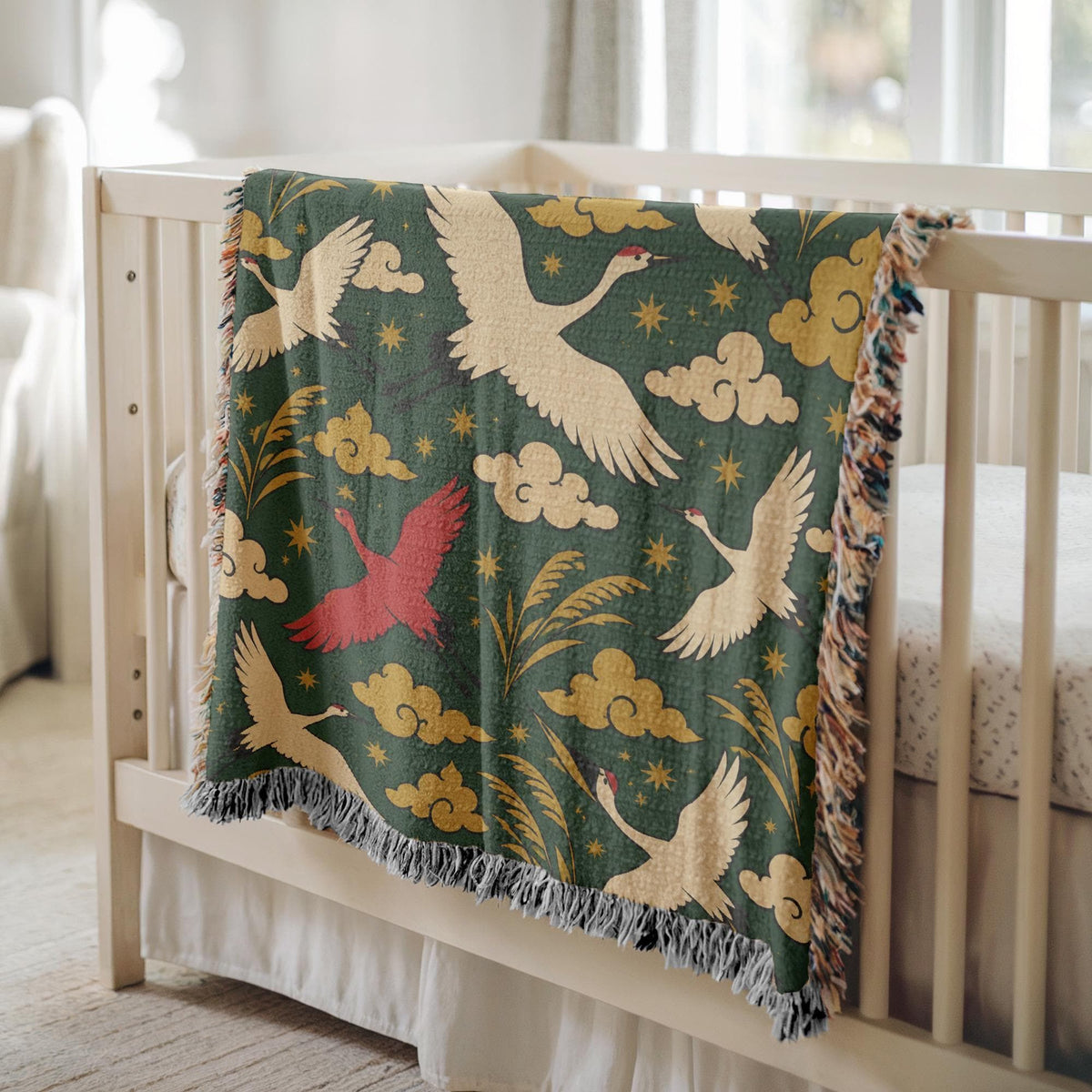 Crane Woven Blanket