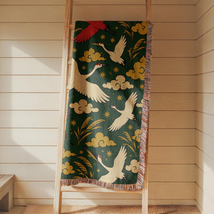 Crane Woven Blanket