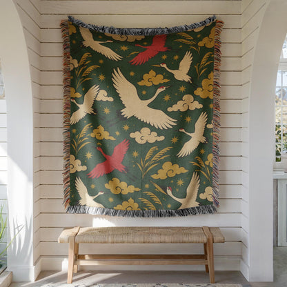 Crane Woven Blanket