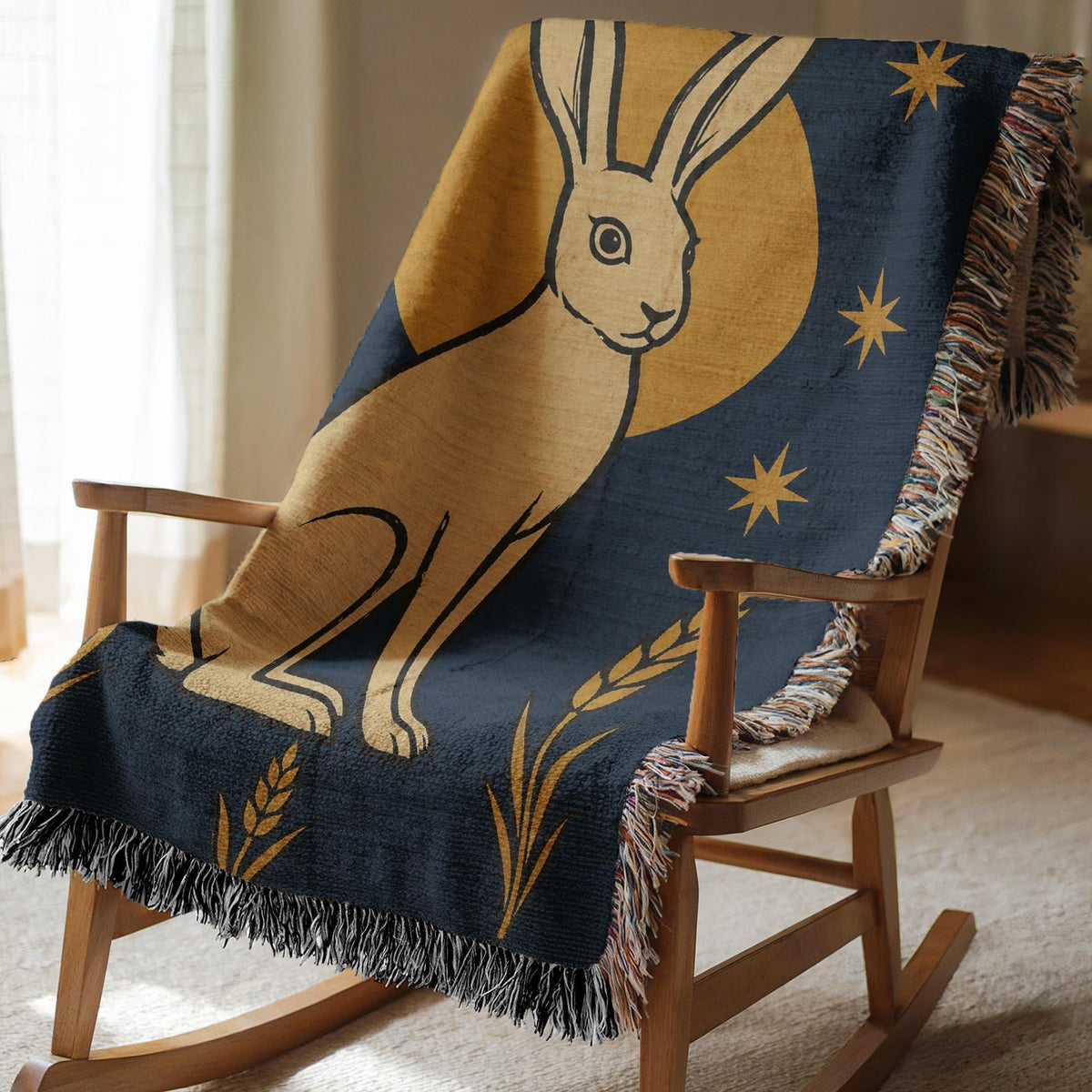 Rabbit Woven Blanket