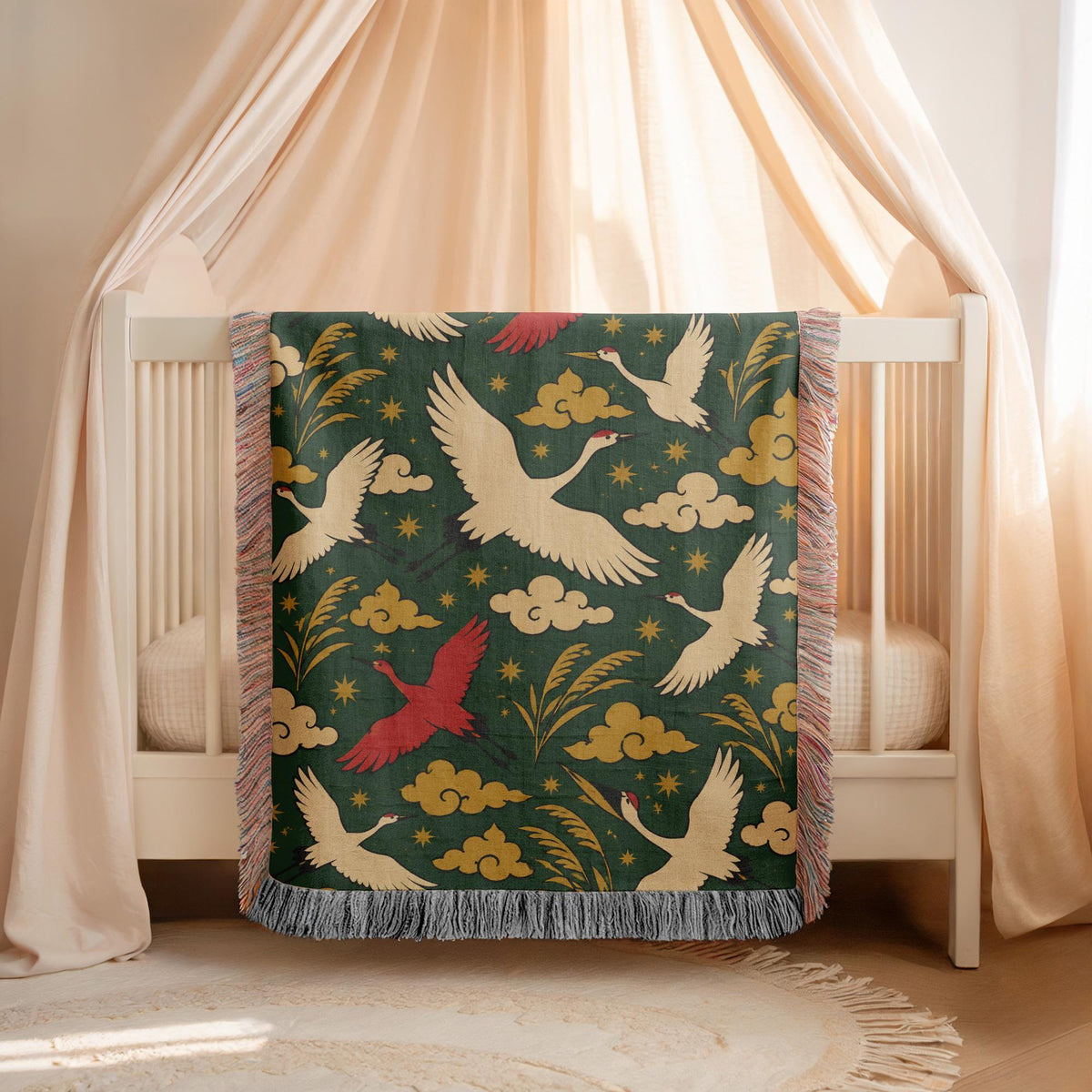 Crane Woven Blanket