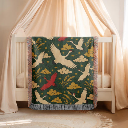 Crane Woven Blanket