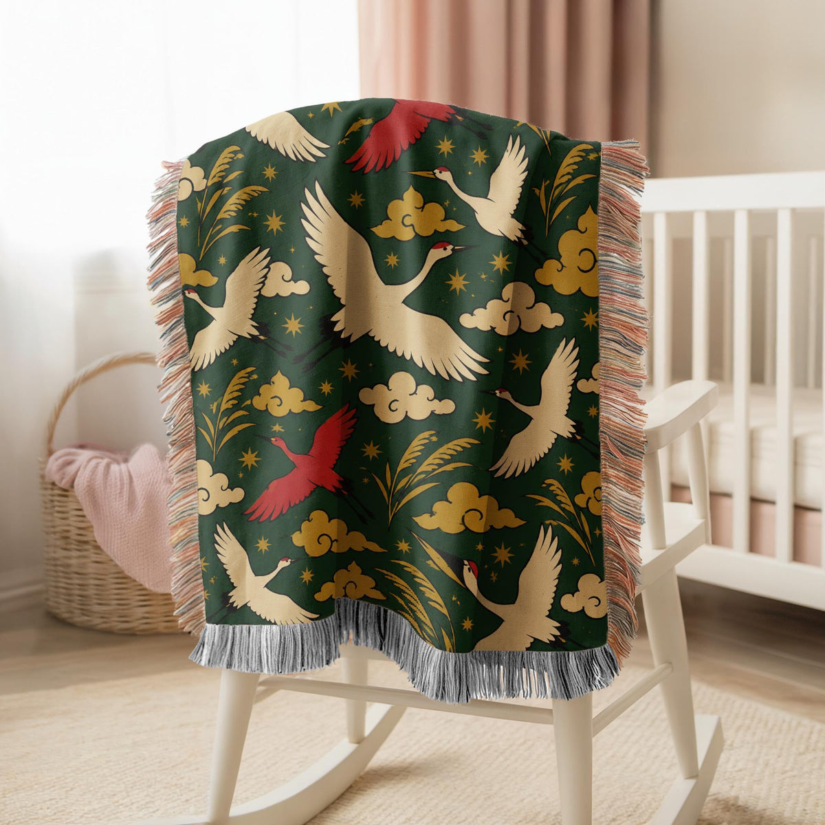 Crane Woven Blanket