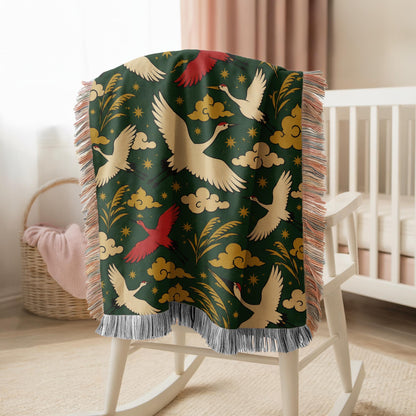Crane Woven Blanket