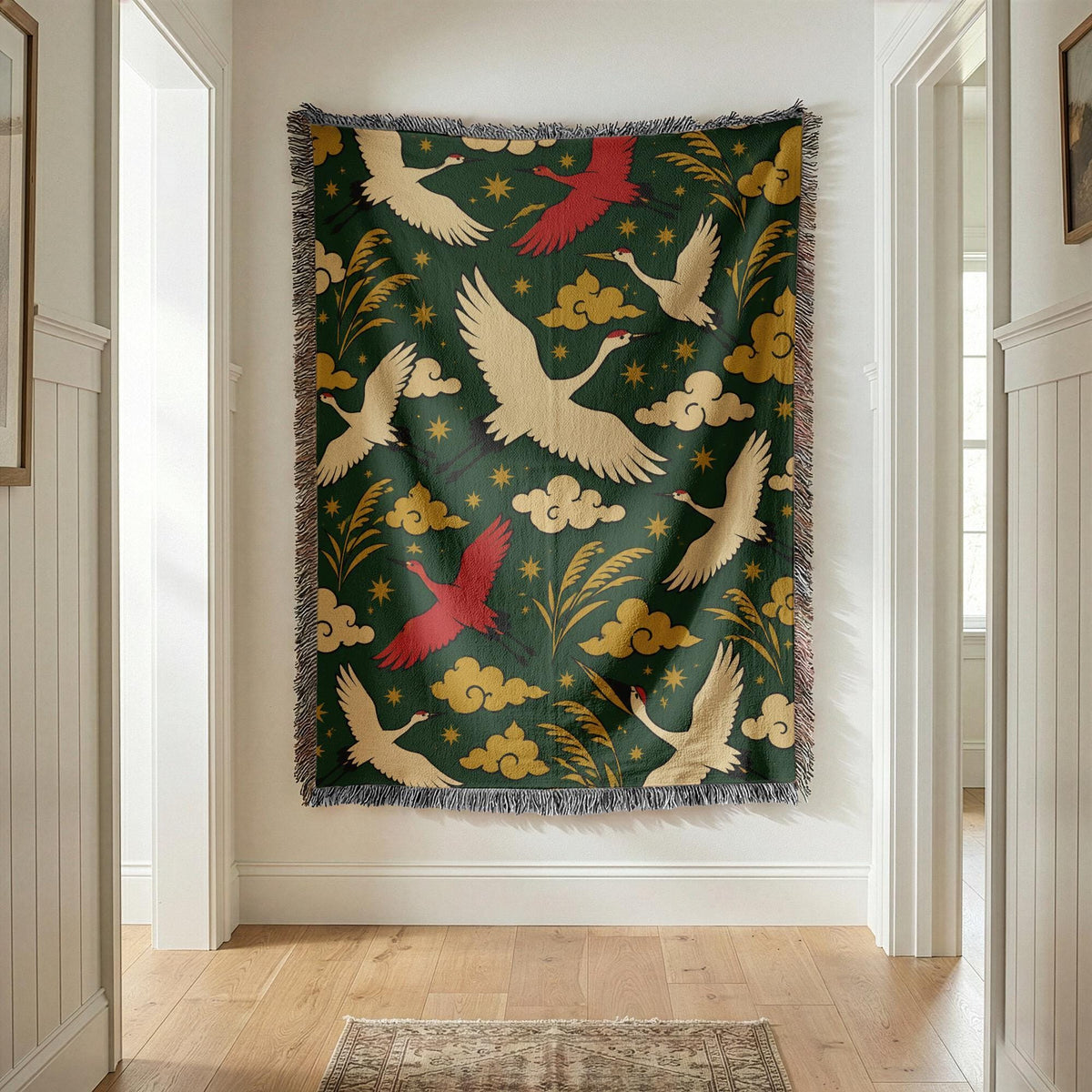Crane Woven Blanket