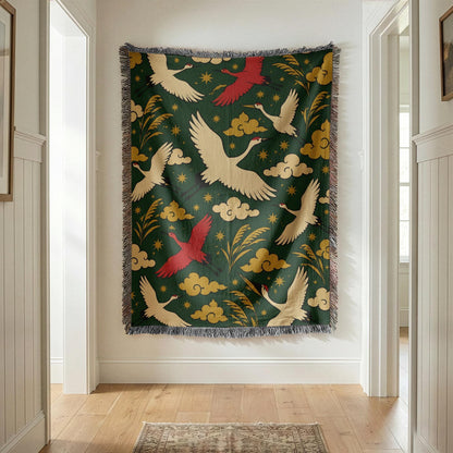 Crane Woven Blanket