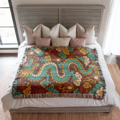 Chinese Dragon Woven Blanket