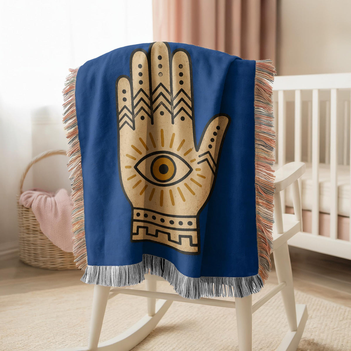 Hamsa Hand Woven Blanket