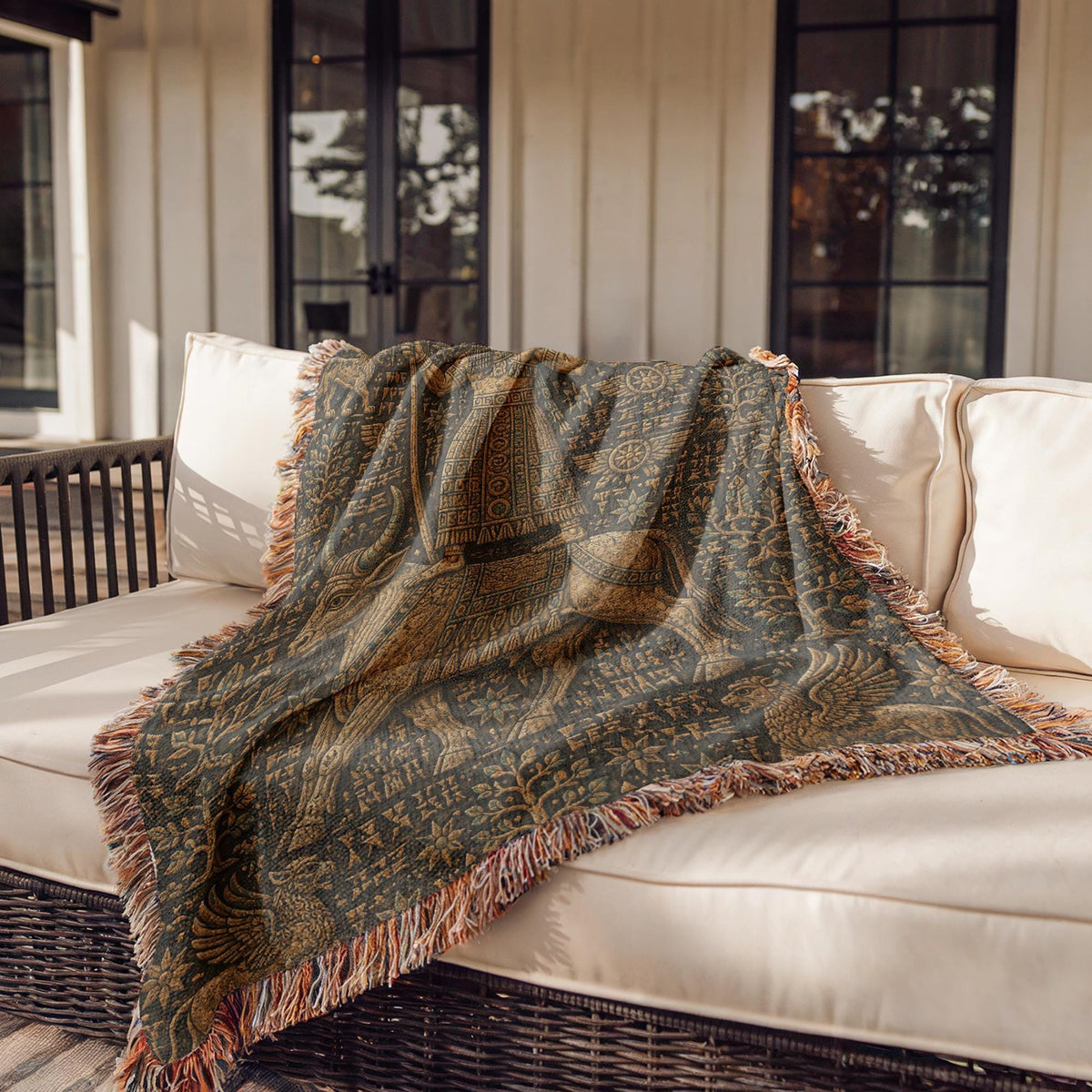 Mesopotamian Storm God Woven Blanket