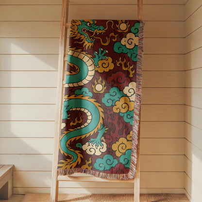 Chinese Dragon Woven Blanket