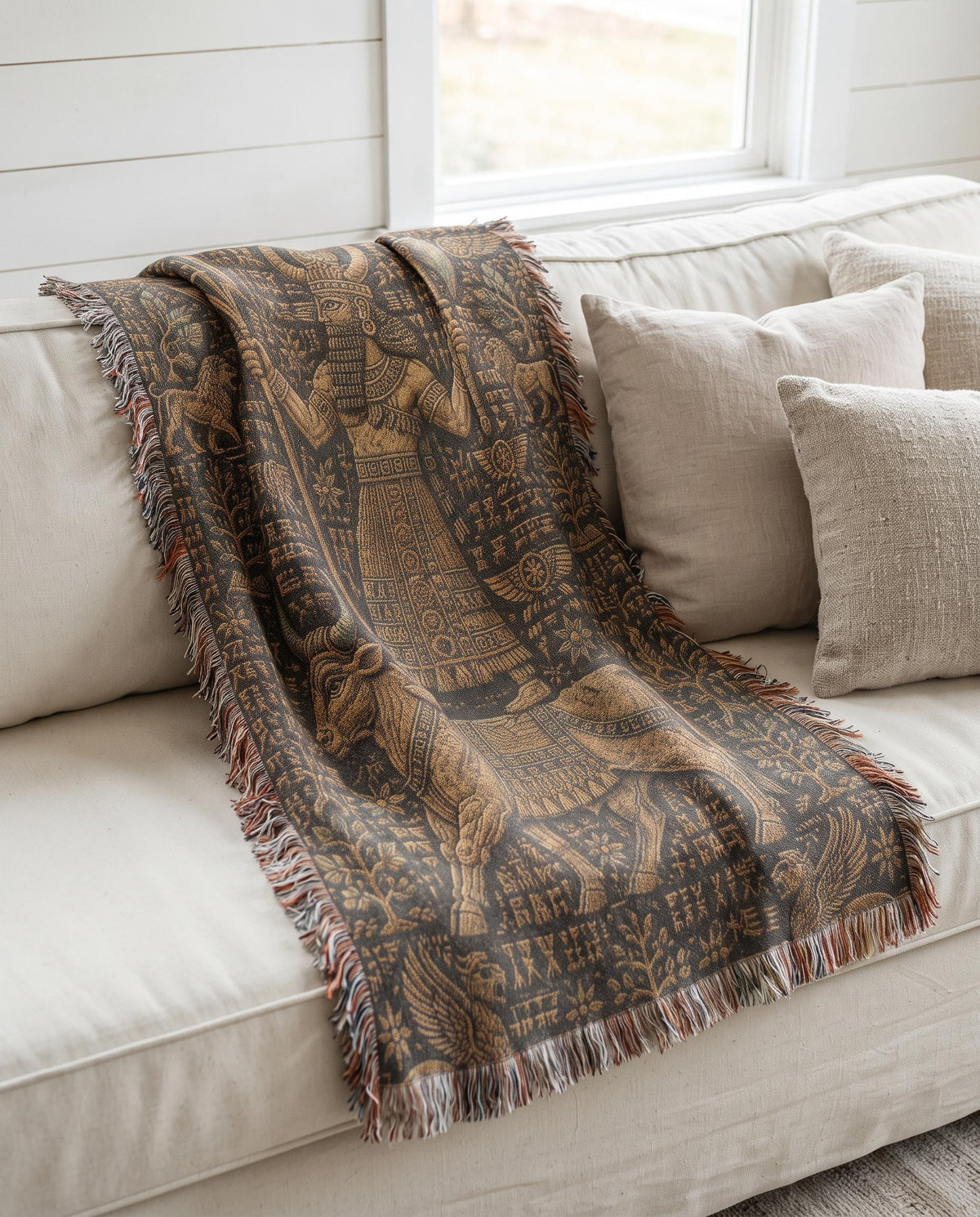 Mesopotamian Storm God Woven Blanket