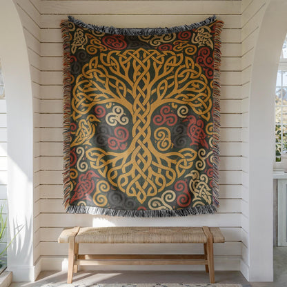 Celtic Tree Woven Blanket
