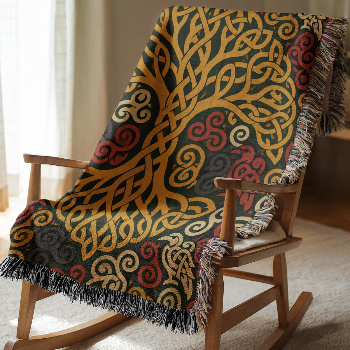Celtic Tree Woven Blanket