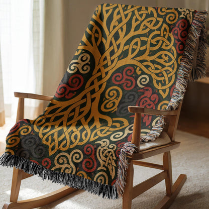 Celtic Tree Woven Blanket
