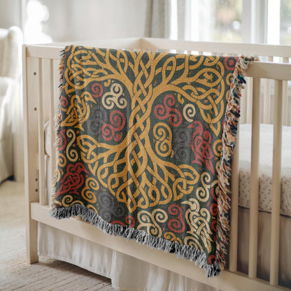 Celtic Tree Woven Blanket