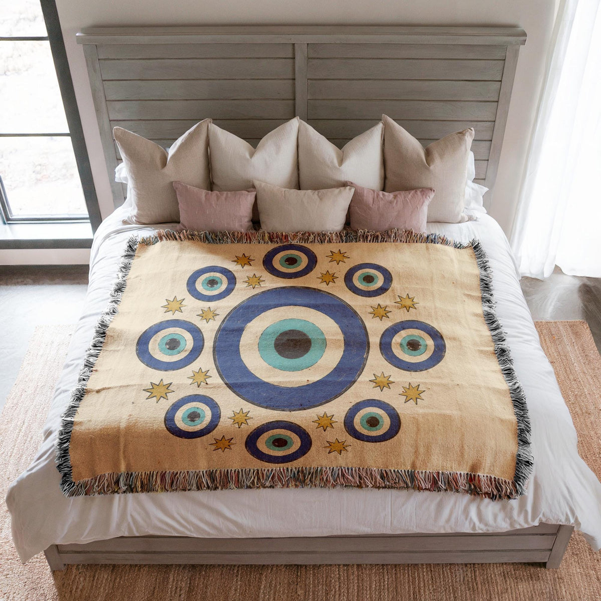 Evil Eye Woven Blanket