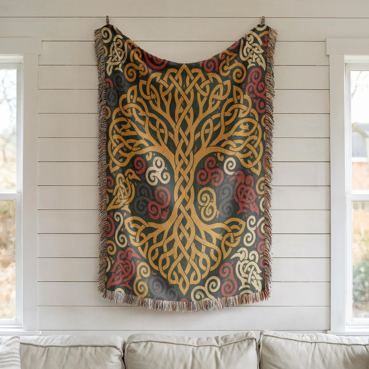 Celtic Tree Woven Blanket