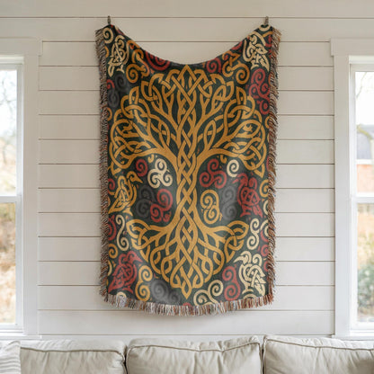 Celtic Tree Woven Blanket