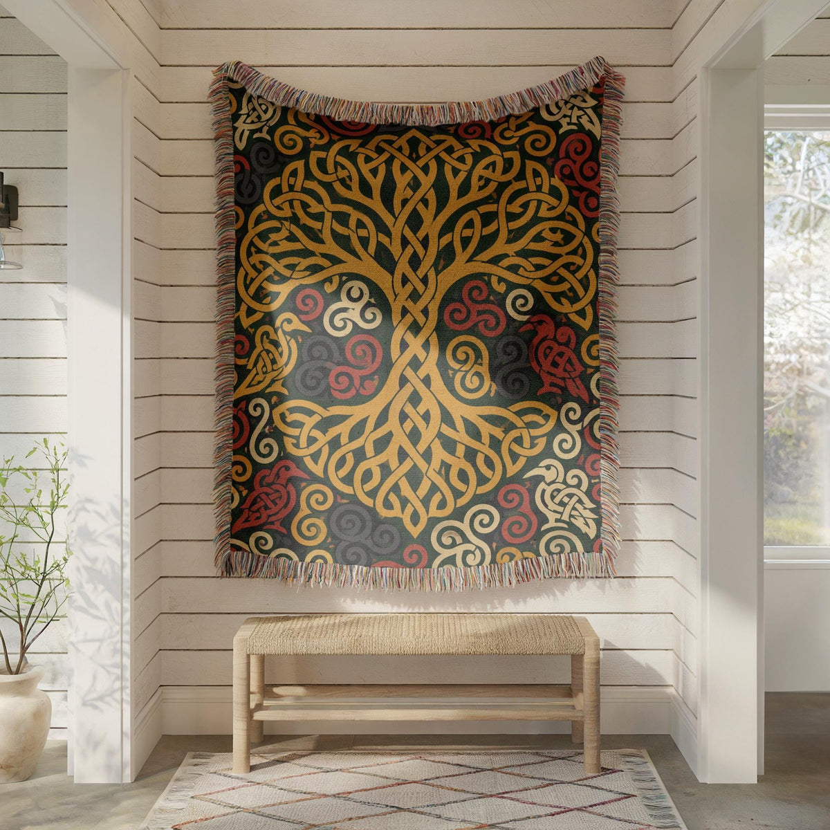 Celtic Tree Woven Blanket