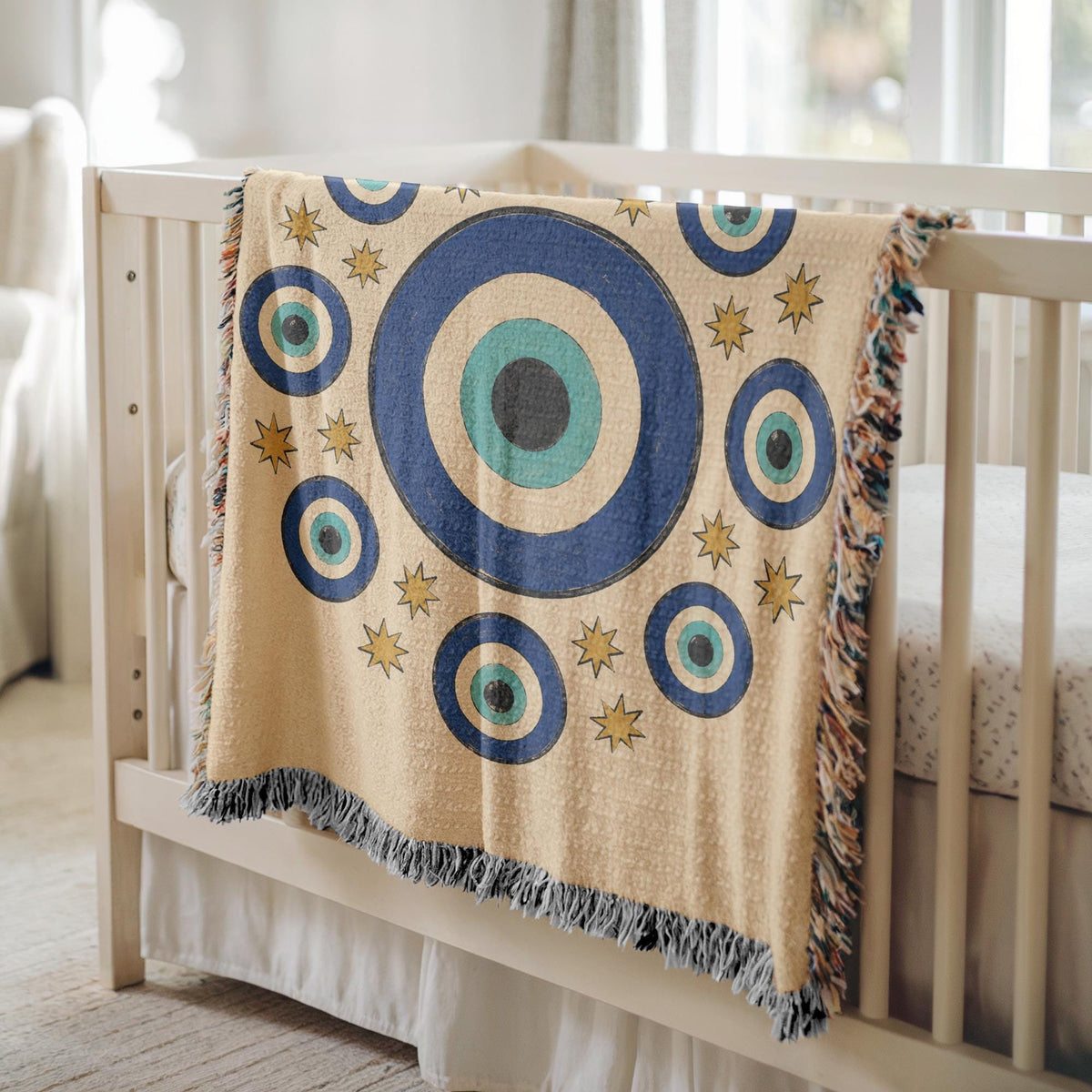 Evil Eye Woven Blanket