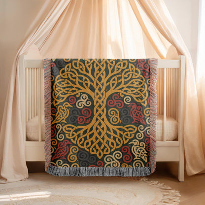 Celtic Tree Woven Blanket