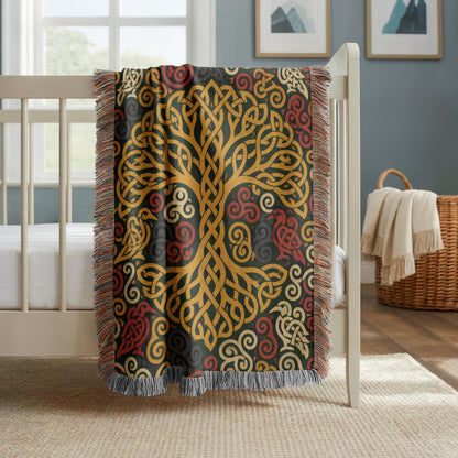 Celtic Tree Woven Blanket