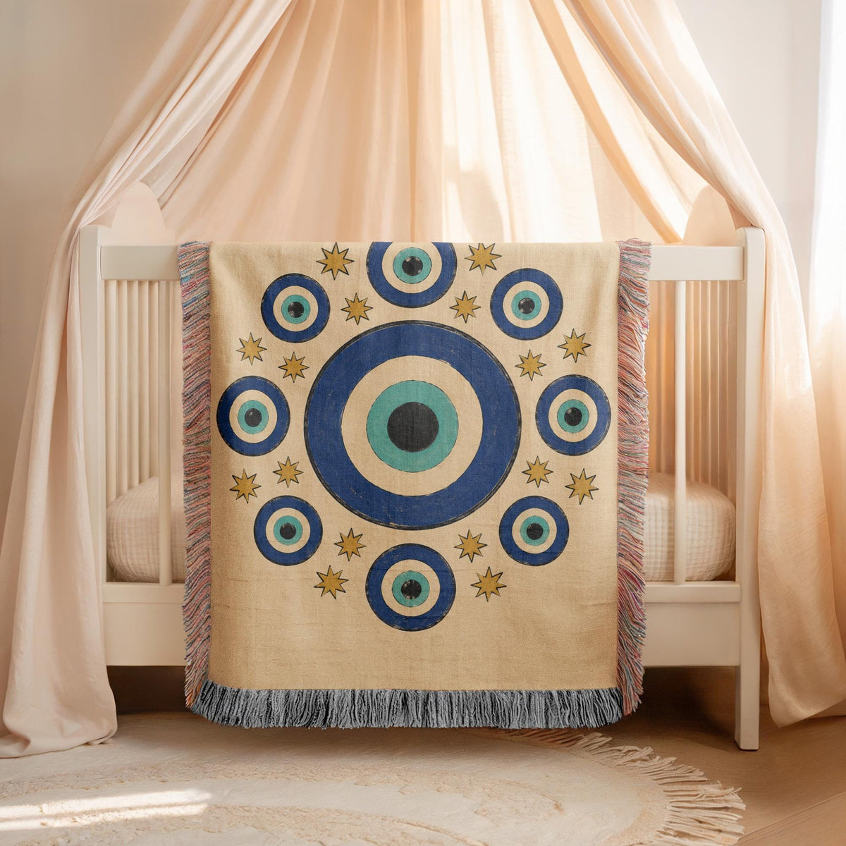 Evil Eye Woven Blanket