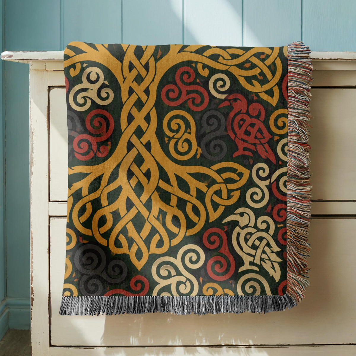 Celtic Tree Woven Blanket