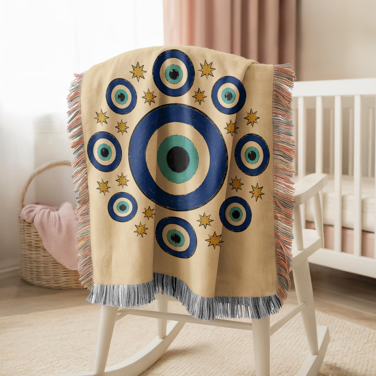 Evil Eye Woven Blanket