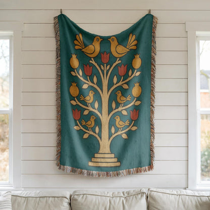 Tree of Life Woven Blanket