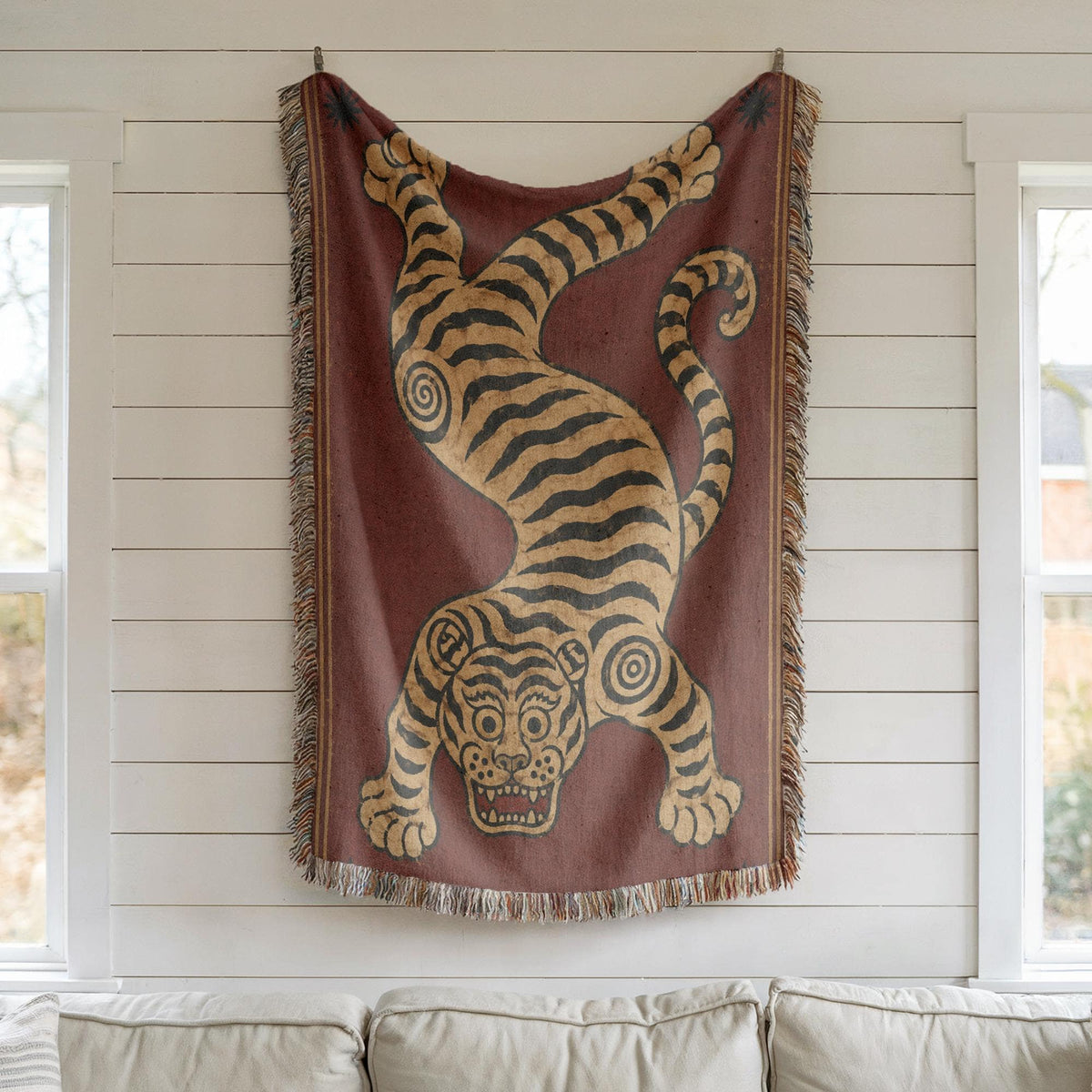 Tibetan Tiger Woven Blanket
