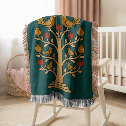 Tree of Life Woven Blanket