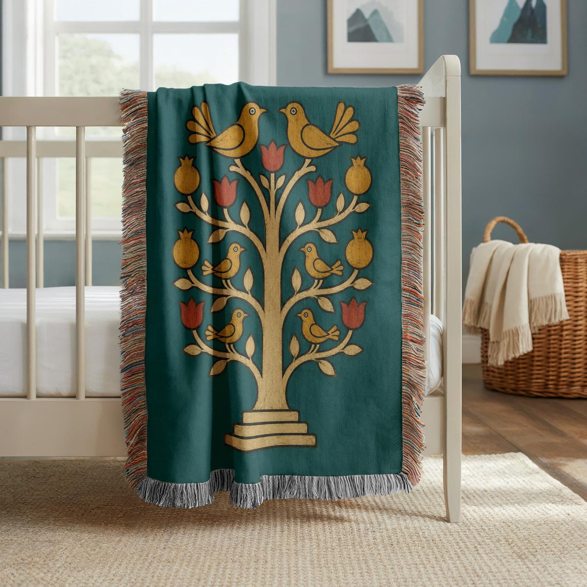 Tree of Life Woven Blanket