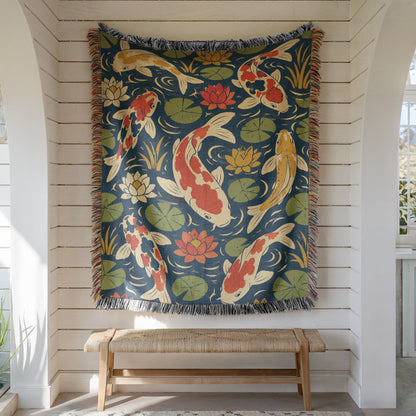Koi Pond Woven Blanket